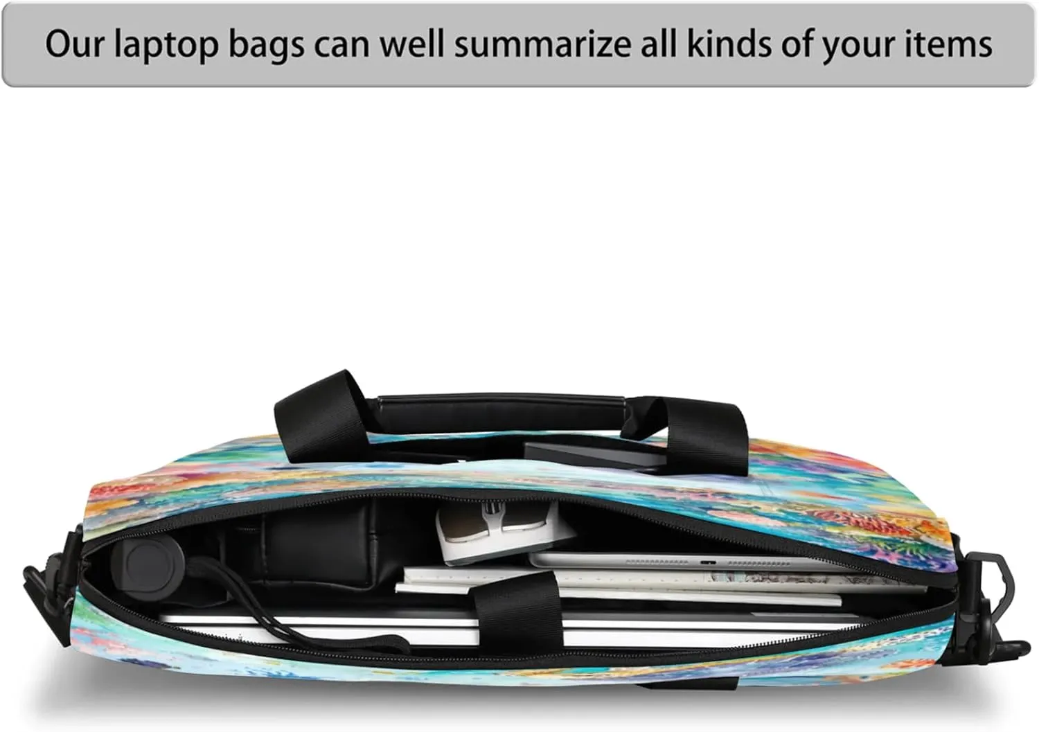 Laptop Shoulder Bag Compatible with Handle, Messenger Shoulder Case for Tablet, Laptop Carrying Case