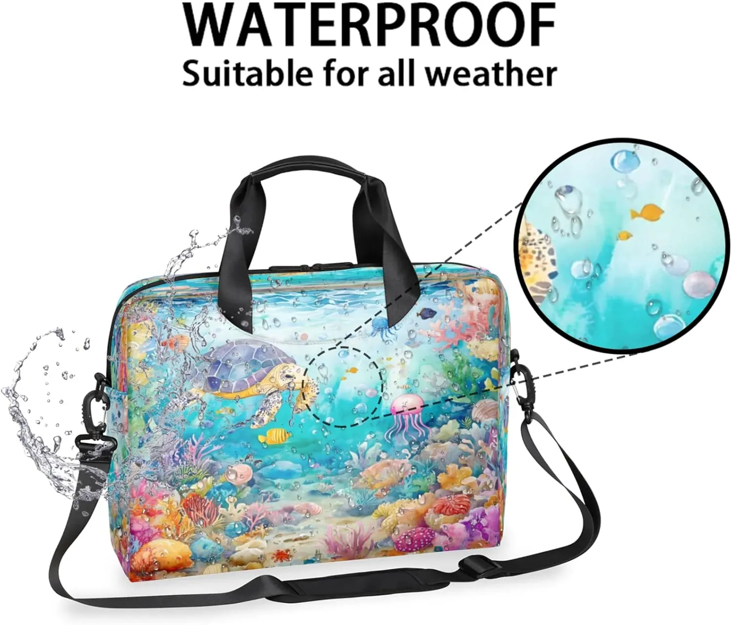 Laptop Shoulder Bag Compatible with Handle, Messenger Shoulder Case for Tablet, Laptop Carrying Case