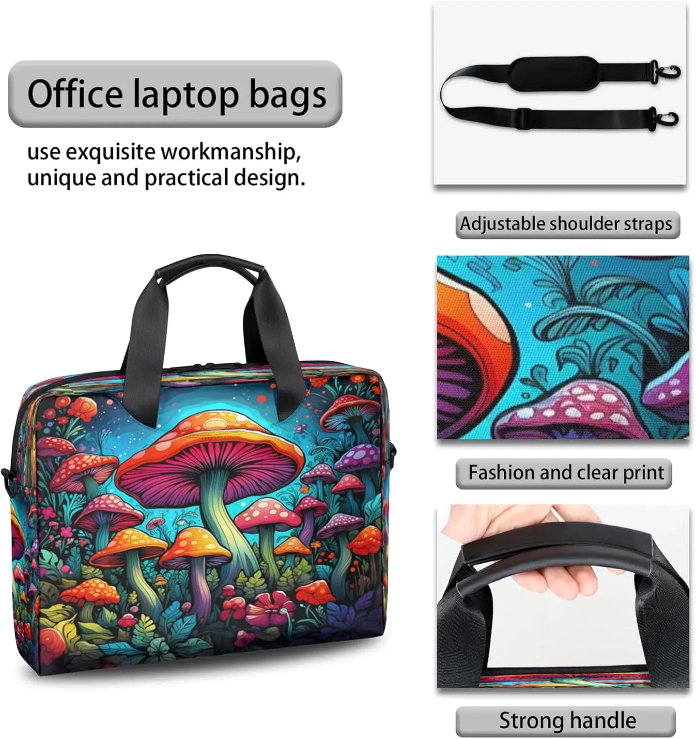 Laptop Shoulder Bag Compatible with Handle, Messenger Shoulder Case for Tablet, Laptop Carrying Case