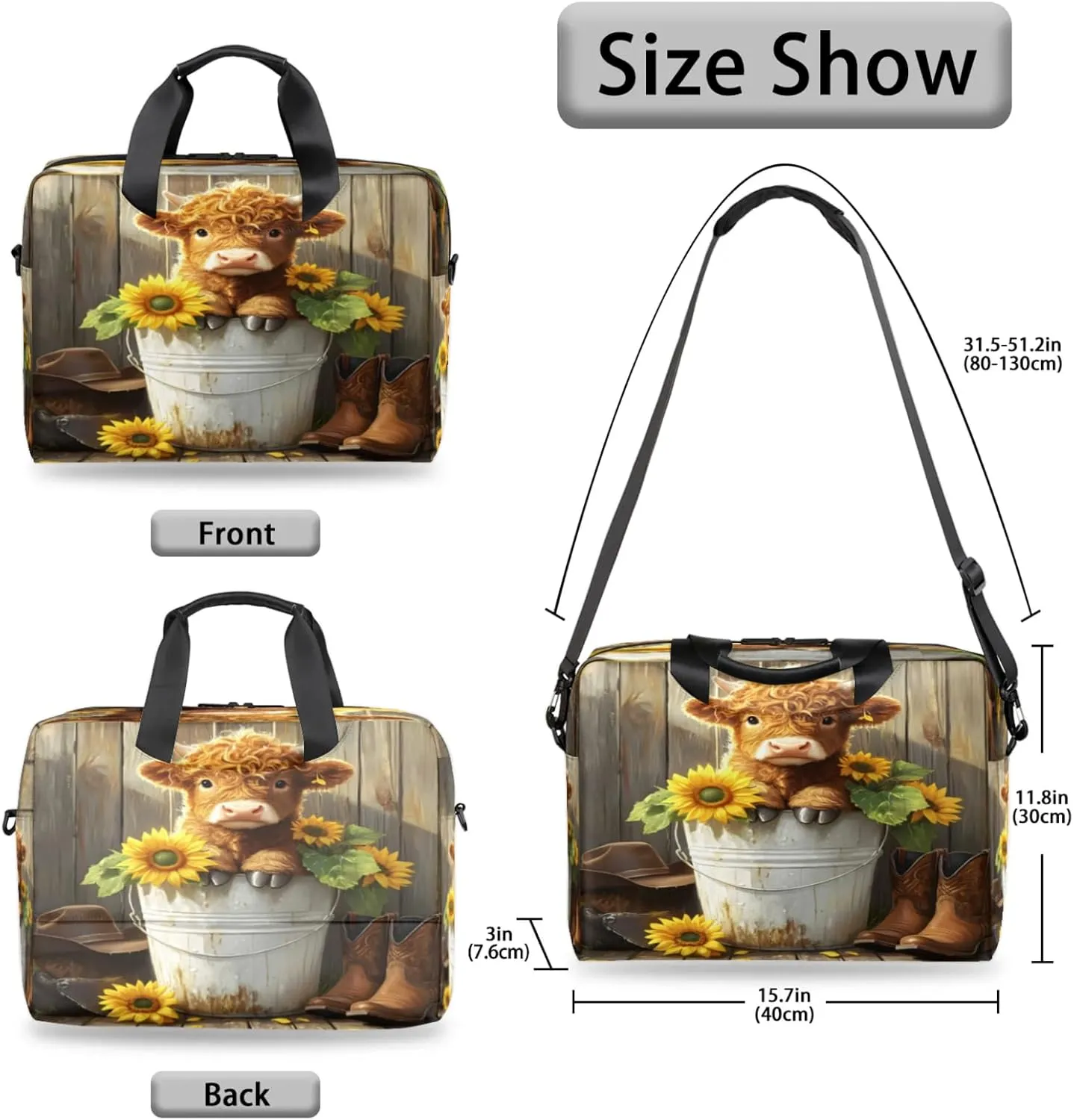 Laptop Shoulder Bag Compatible with Handle, Messenger Shoulder Case for Tablet, Laptop Carrying Case