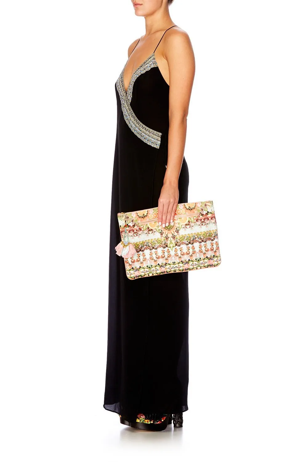 LARGE CANVAS CLUTCH SAMBA SALADA