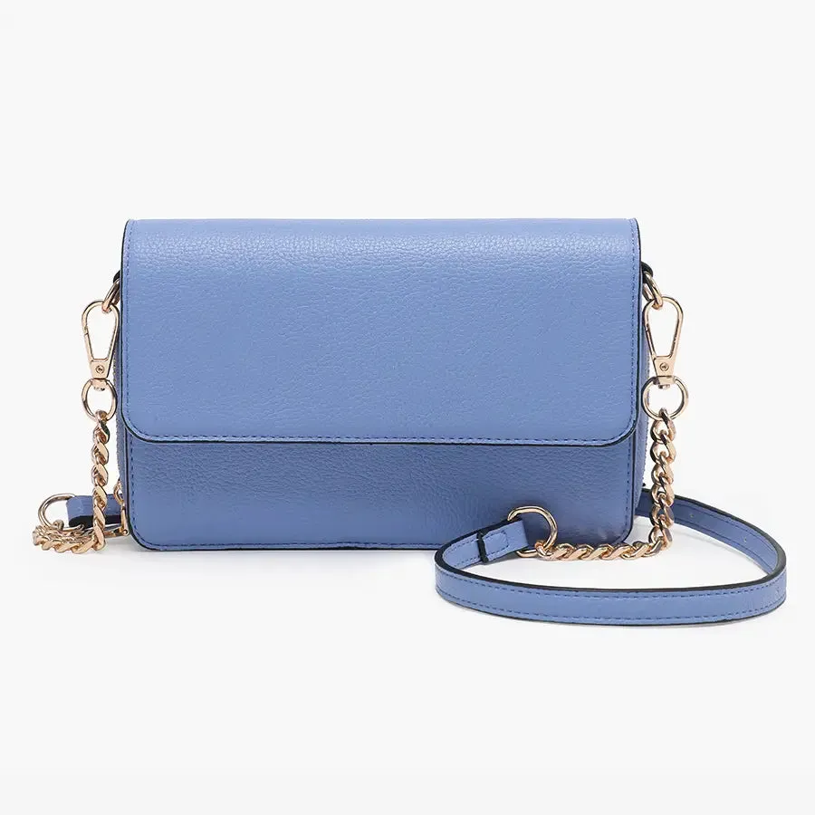 Lauryn Flapover Crossbody w/ Chain Strap