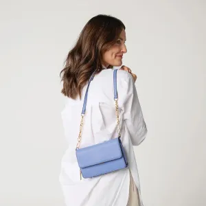 Lauryn Flapover Crossbody w/ Chain Strap