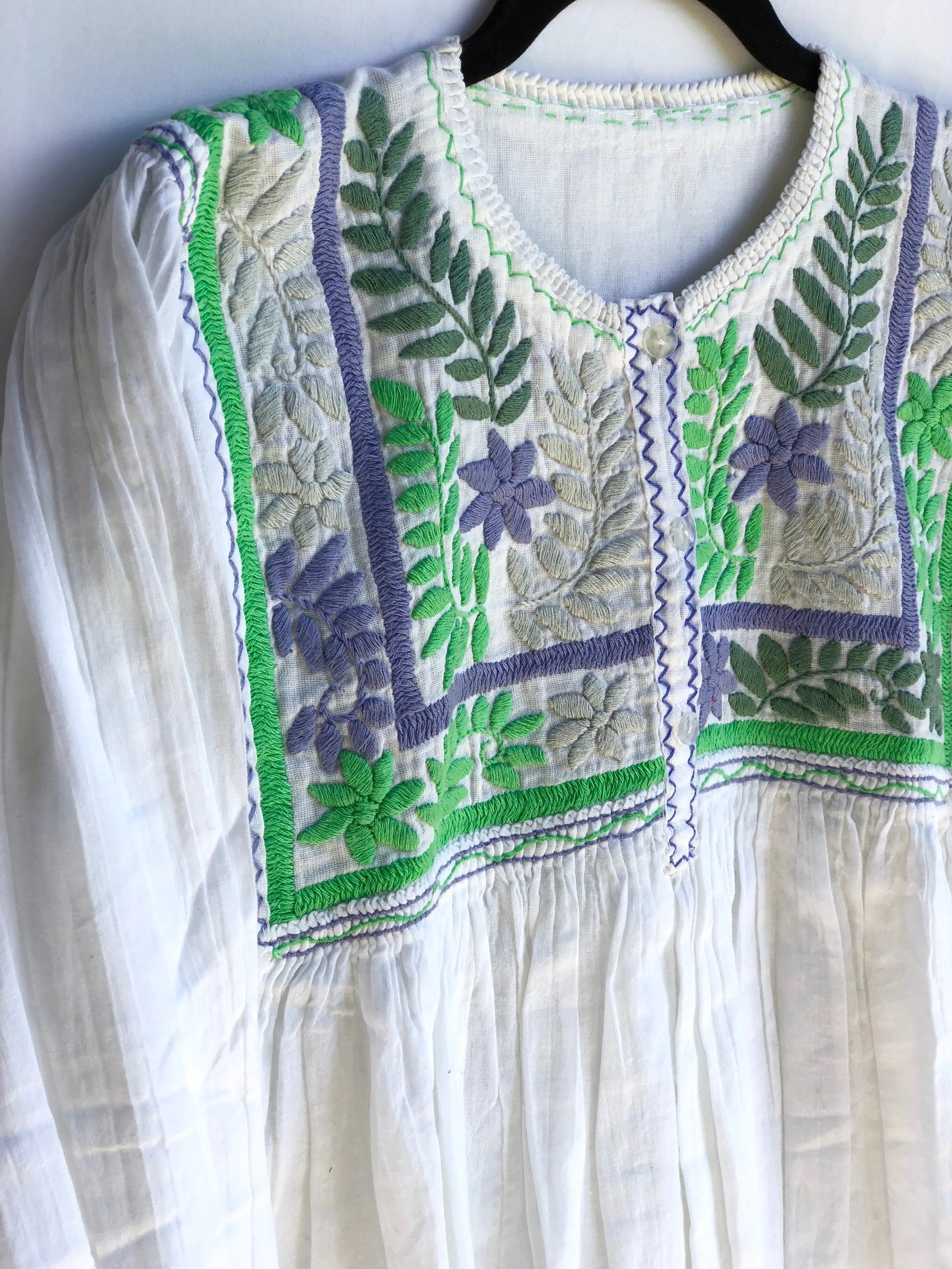 Lavender and Green Vine Tunic