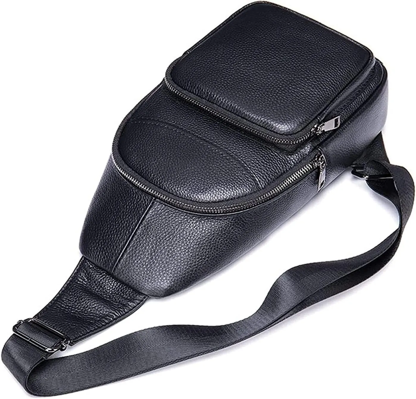 Leather Crossbody Anti Theft Travel Chest Backpack for Hiking Camping Cycling