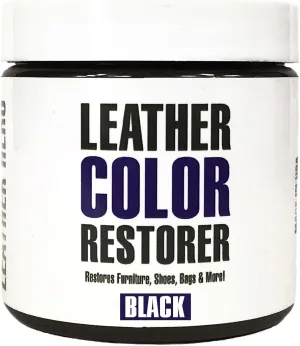 Leather Hero Leather Color Restorer for Couches, Leather Scratch Remover, Leather Couch Scratch Repair for Furniture and Car Seats - Complete Kit, Non-Toxic, Made in The USA (Black)