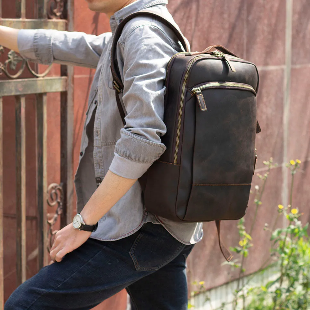 Leather Laptop Rucksack | Loch Ness
