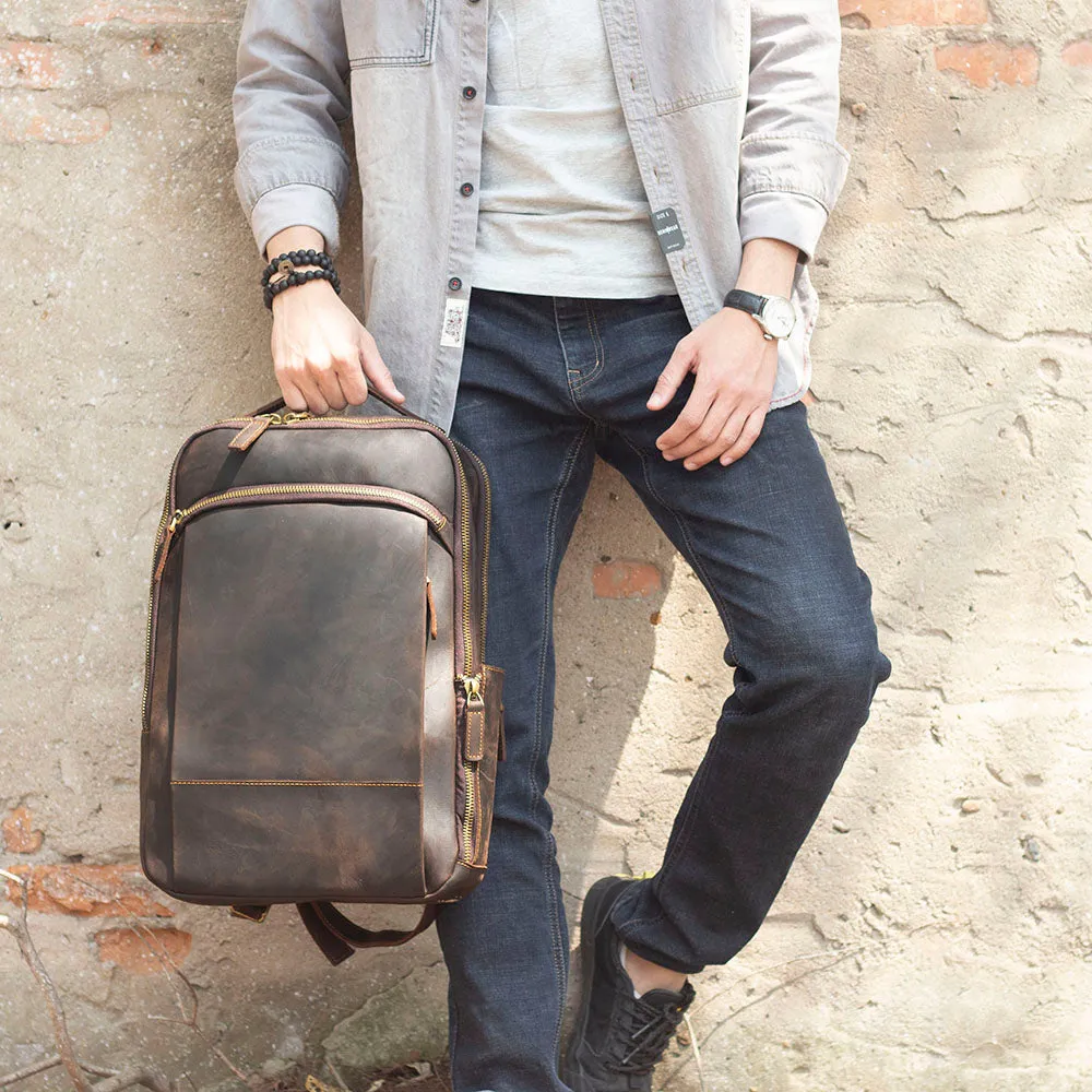 Leather Laptop Rucksack | Loch Ness