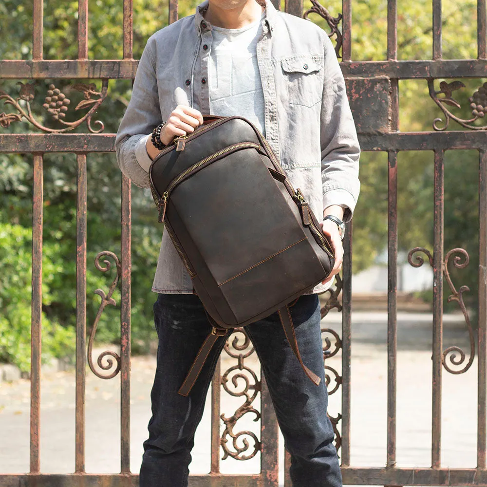 Leather Laptop Rucksack | Loch Ness