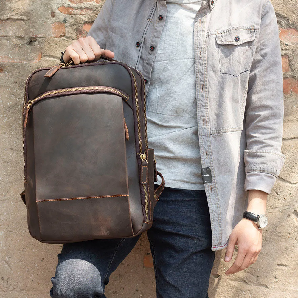 Leather Laptop Rucksack | Loch Ness