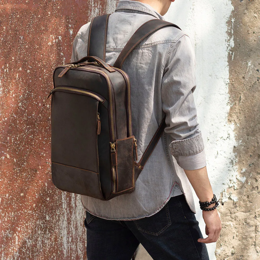 Leather Laptop Rucksack | Loch Ness