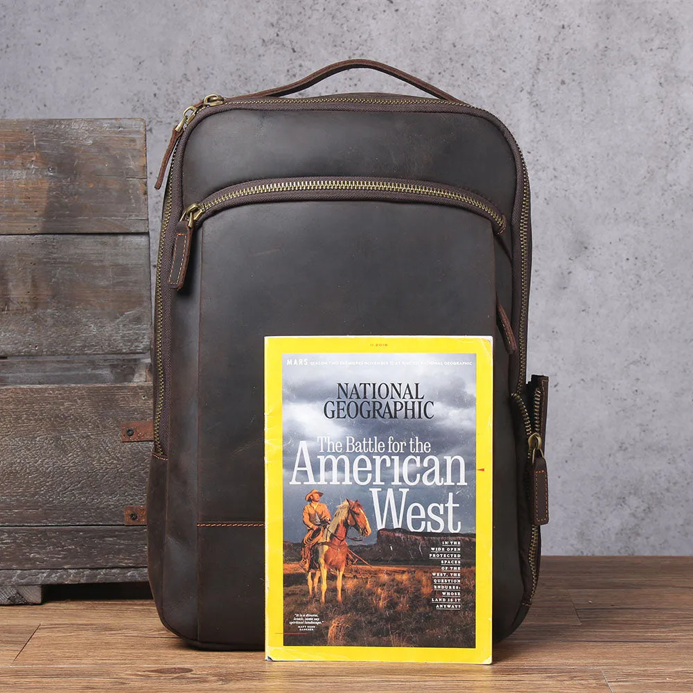 Leather Laptop Rucksack | Loch Ness