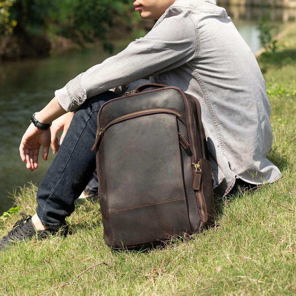 Leather Laptop Rucksack | Loch Ness