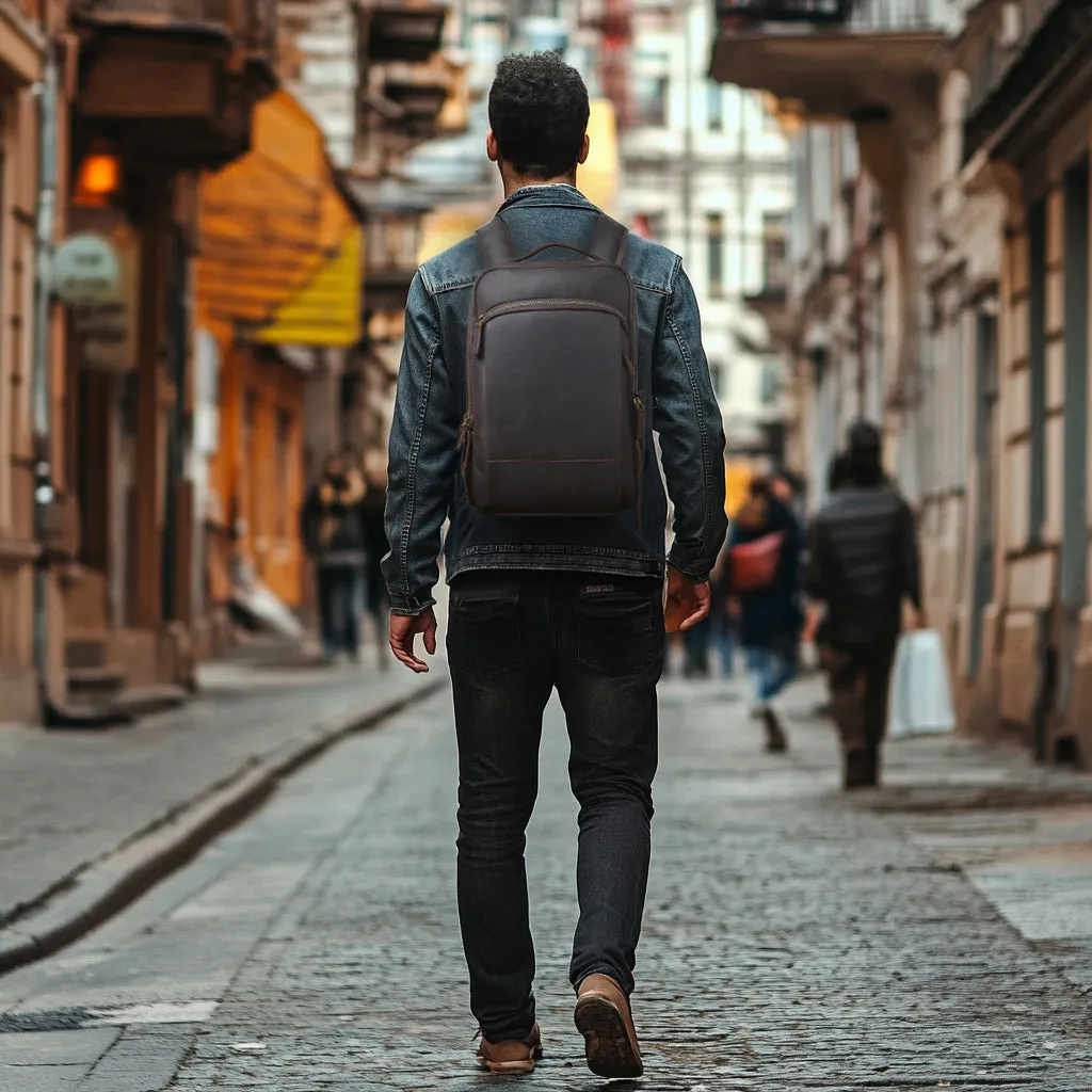 Leather Laptop Rucksack | Loch Ness