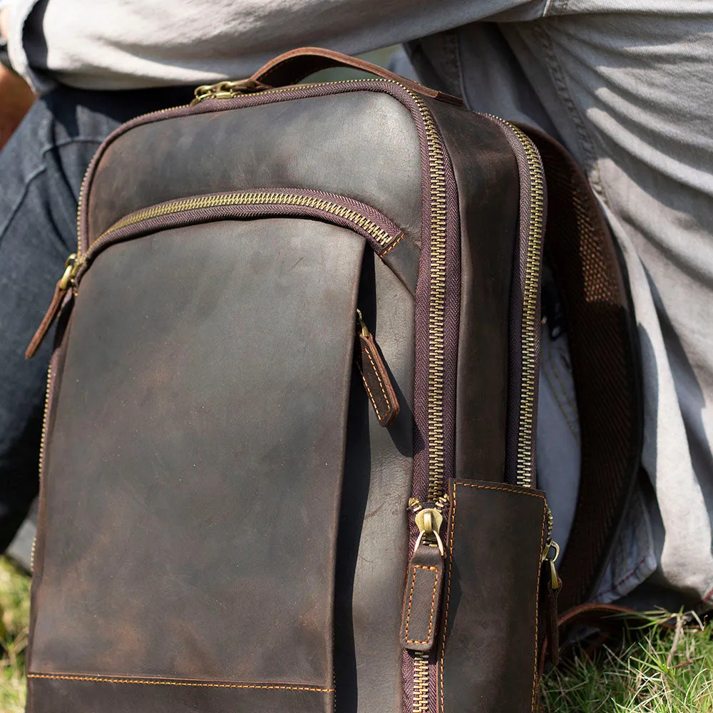 Leather Laptop Rucksack | Loch Ness