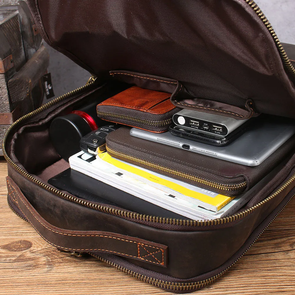 Leather Laptop Rucksack | Loch Ness