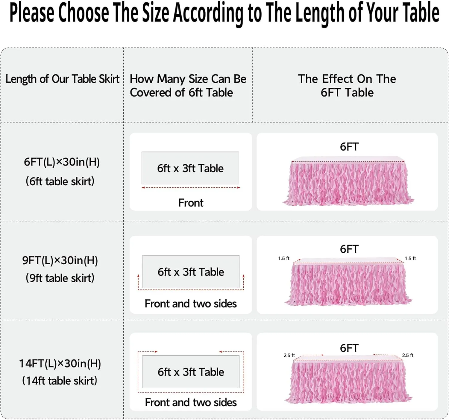 leegleri 9ft Baby Pink Tutu Table Skirt Tulle Table Skirt for Rectangle&Round Tables,Tutu Ruffle Tablecloth for Princess Girls 1st Baby Girl Birthday Party,Baby Shower Decoration,Gender Reveal
