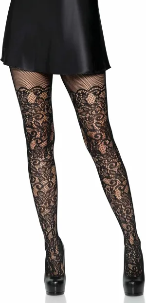 Leg Avenue womens Vintage Fishnet Lace Tights