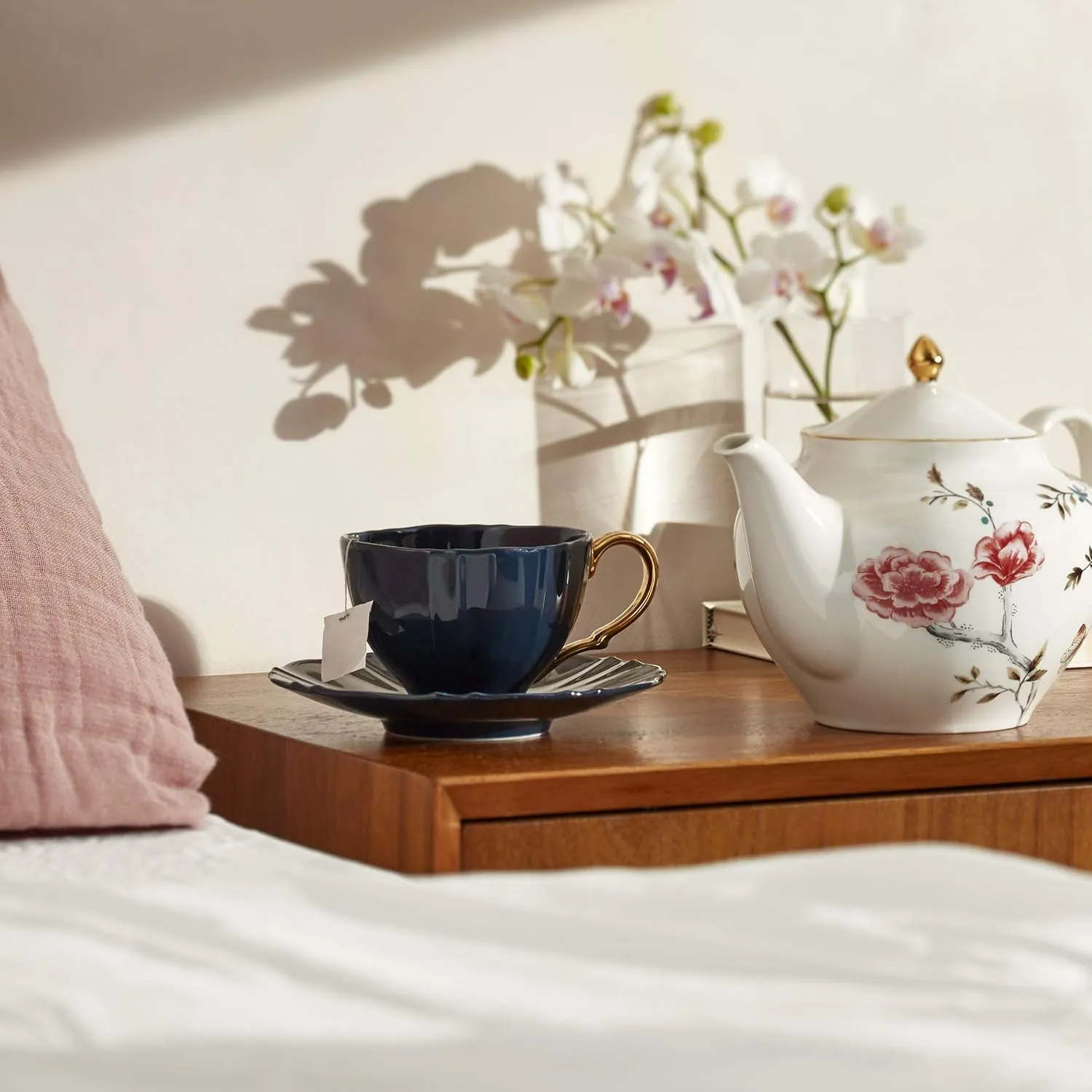 Lenox Sprig & Vine Teacup & Saucer, 1.05 LB, Multi