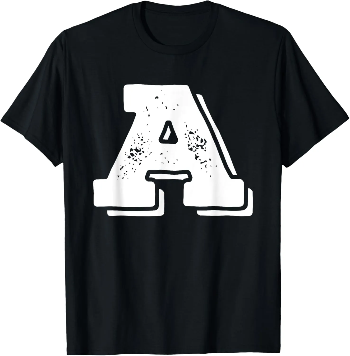 Letter A Capital Alphabet College Varsity Monogram Club T-Shirt