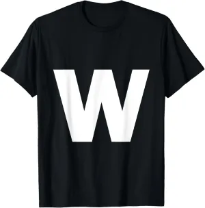 Letter W Capital Alphabet Monogram Initial T-Shirt