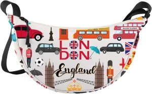 LEVLO London Travel Cross Body Bag England Trip Souvenir Gift UK Vacation Shoulder Bag UK London Travel Merch