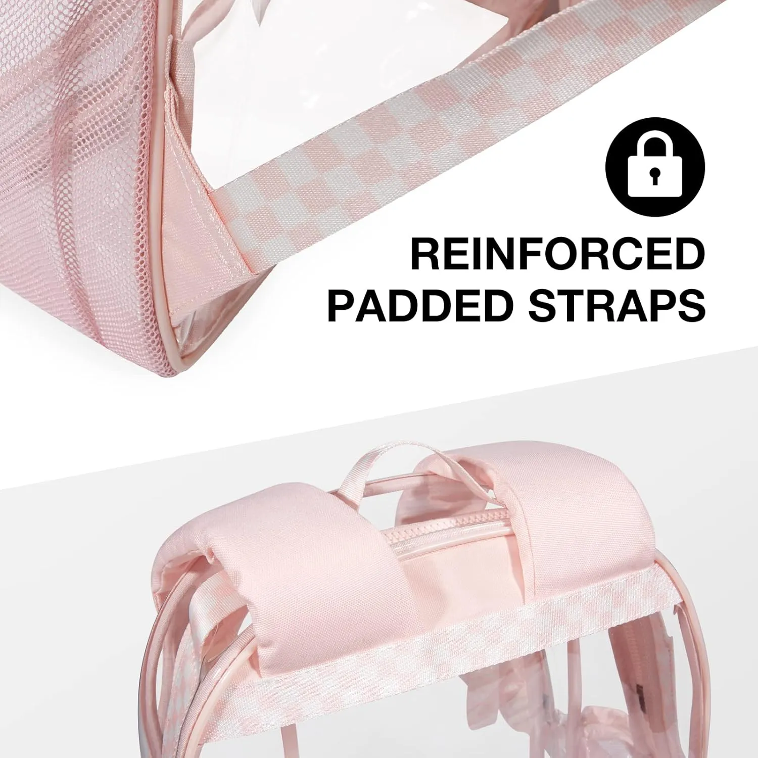 LIGHT FLIGHT Clear Backpack Heavy Duty Transparent Backpack Set See Through Bookbags Durable Backpacks for College, Security
