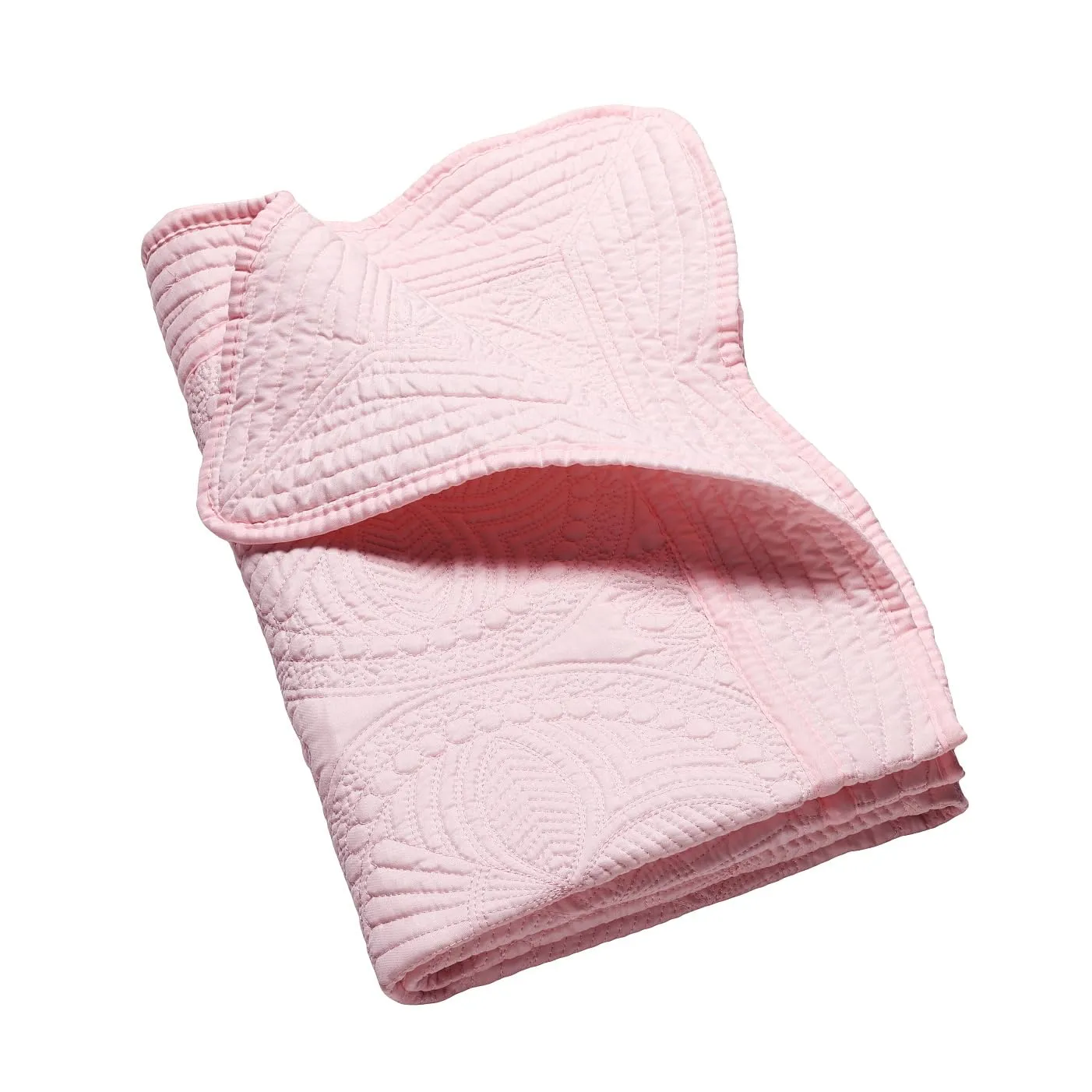 Lightweight Baby Quilt Neutral Durable, Personlized Baby Blankets Monogram Embossed, Four Seasons Cotton Quilted Blanket for Boys and Girls 36x46 Inches Pink