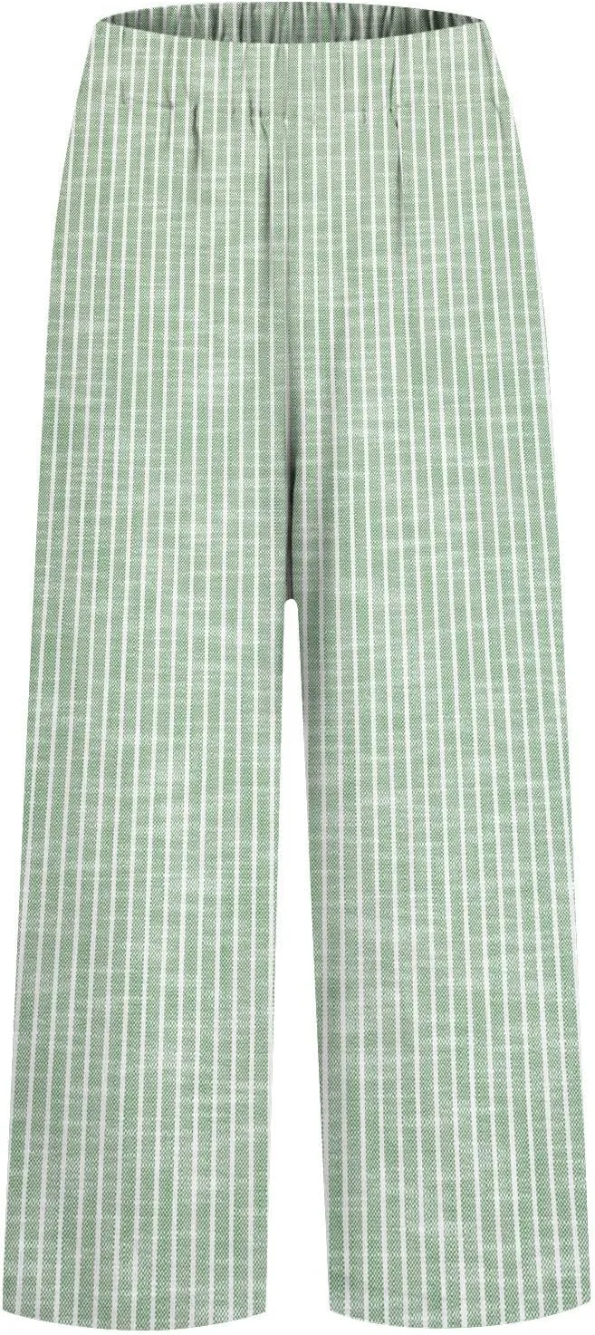 Lightweight Linen Pants Women Floral Cotton Linen Casual Pants Cropped Linen Pants Women Womens Cotton Linen Pants