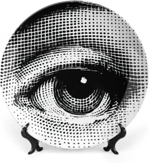 Lina Cavalieri Plate, Wall Decorative Plate, Mysterious Face Plate Wall Hanging Decoration,Including Bracket and Special Spring Hook,A22,8inch