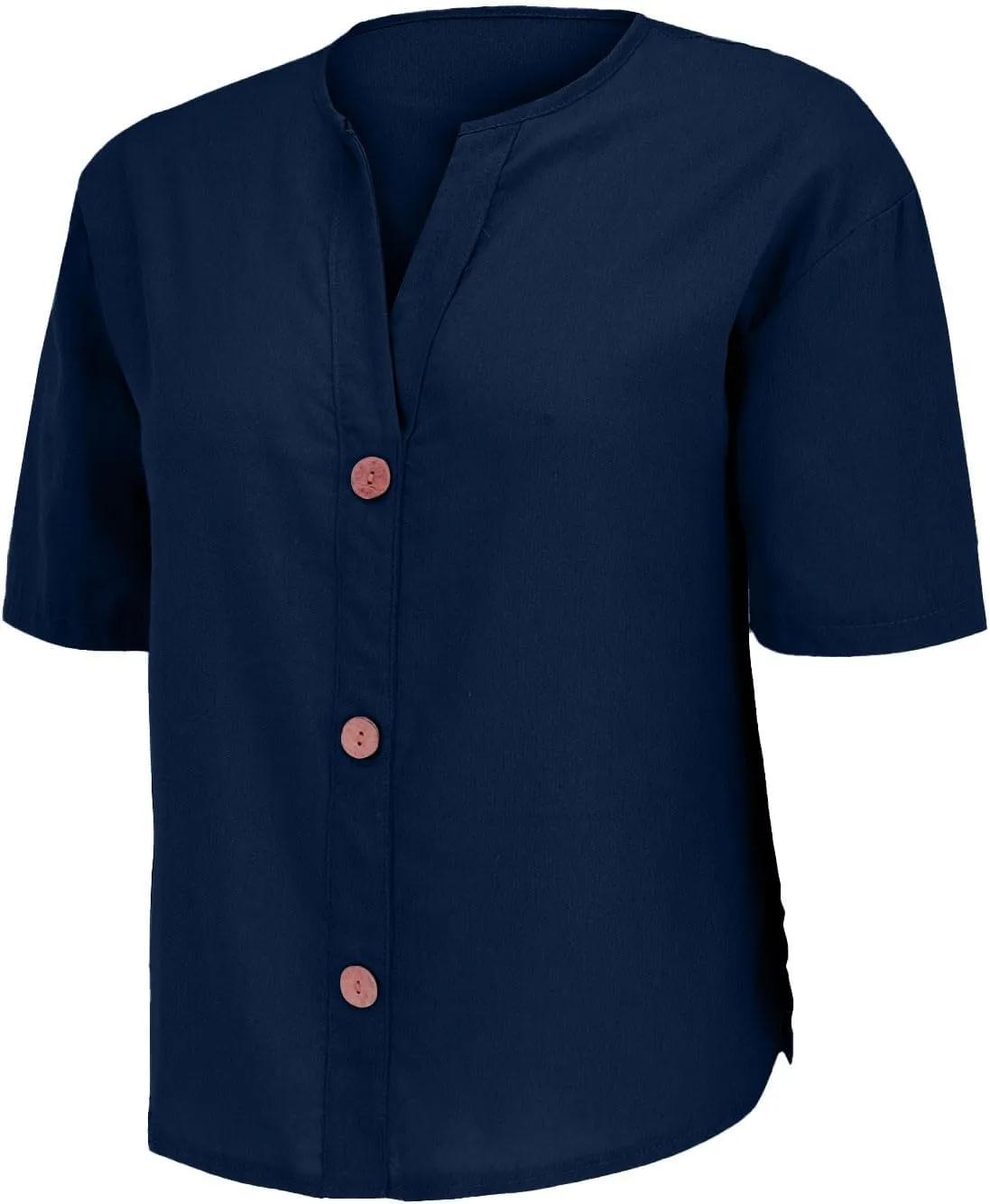 Linen Shirts for Women 2025 Summer Button Down Short Sleeve Loose Fit Shirts Fashion Boho Casual Beach Tops