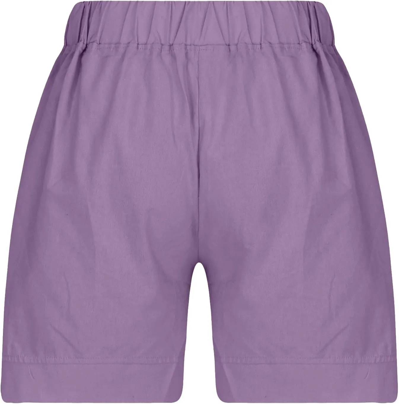 Linen Shorts for Women 2025 High Waisted Elastic Straight Casual Shorts Summer Outdoor Pants with Pockets