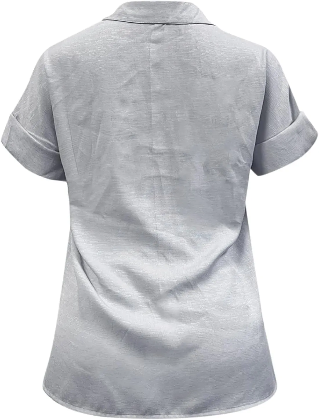 Linen Tops for Women 2025 Summer High Low Cotton Linen Shirt Button Down Embroidered Blouse Long Sleeve Tunic Tops