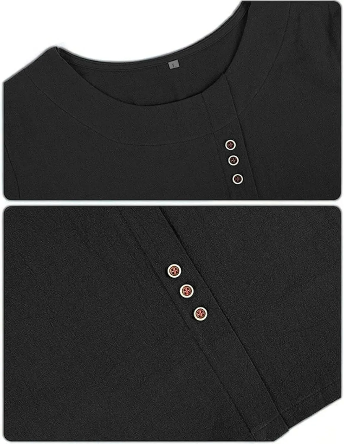 Linen Tops for Women Embroidered Tops Crew Neck Casual Summer Boho T Shirts Loose Fit Short Sleeve Floral Blouses