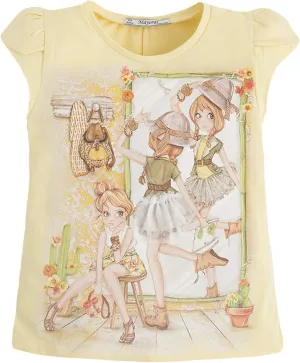 Little Girls 2T-9 Novelty Graphic Print Fashion Tee/Top