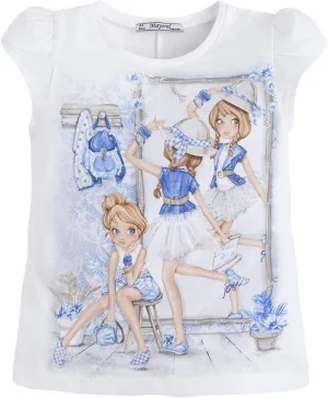 Little Girls 2T-9 Novelty Graphic Print Fashion Tee/Top
