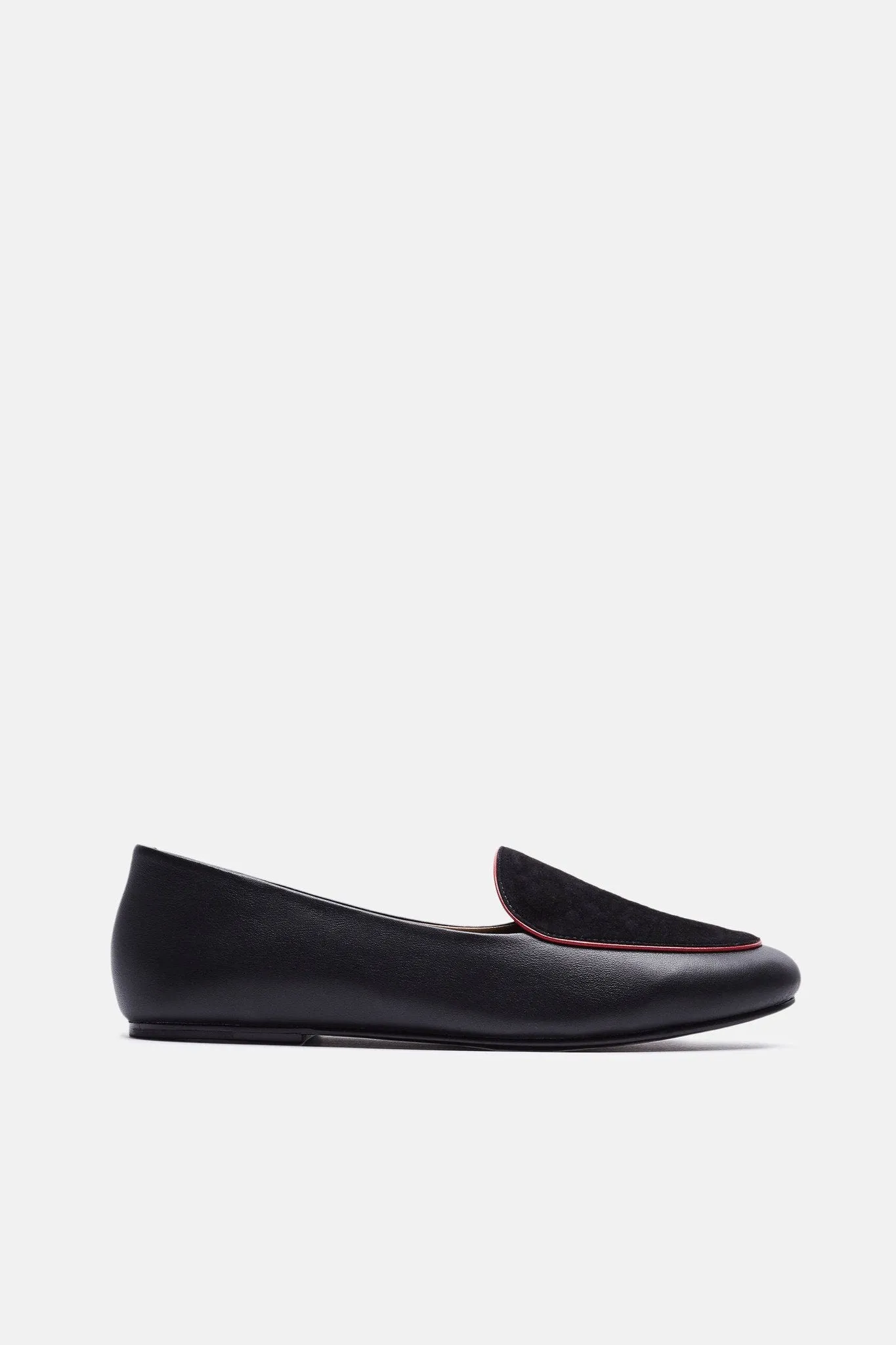 Liza Loafer - Black Calf Suede