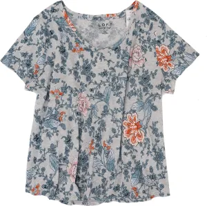 Loft Ann Taylor Plus Floral Vine Vintage Soft Cotton Tee