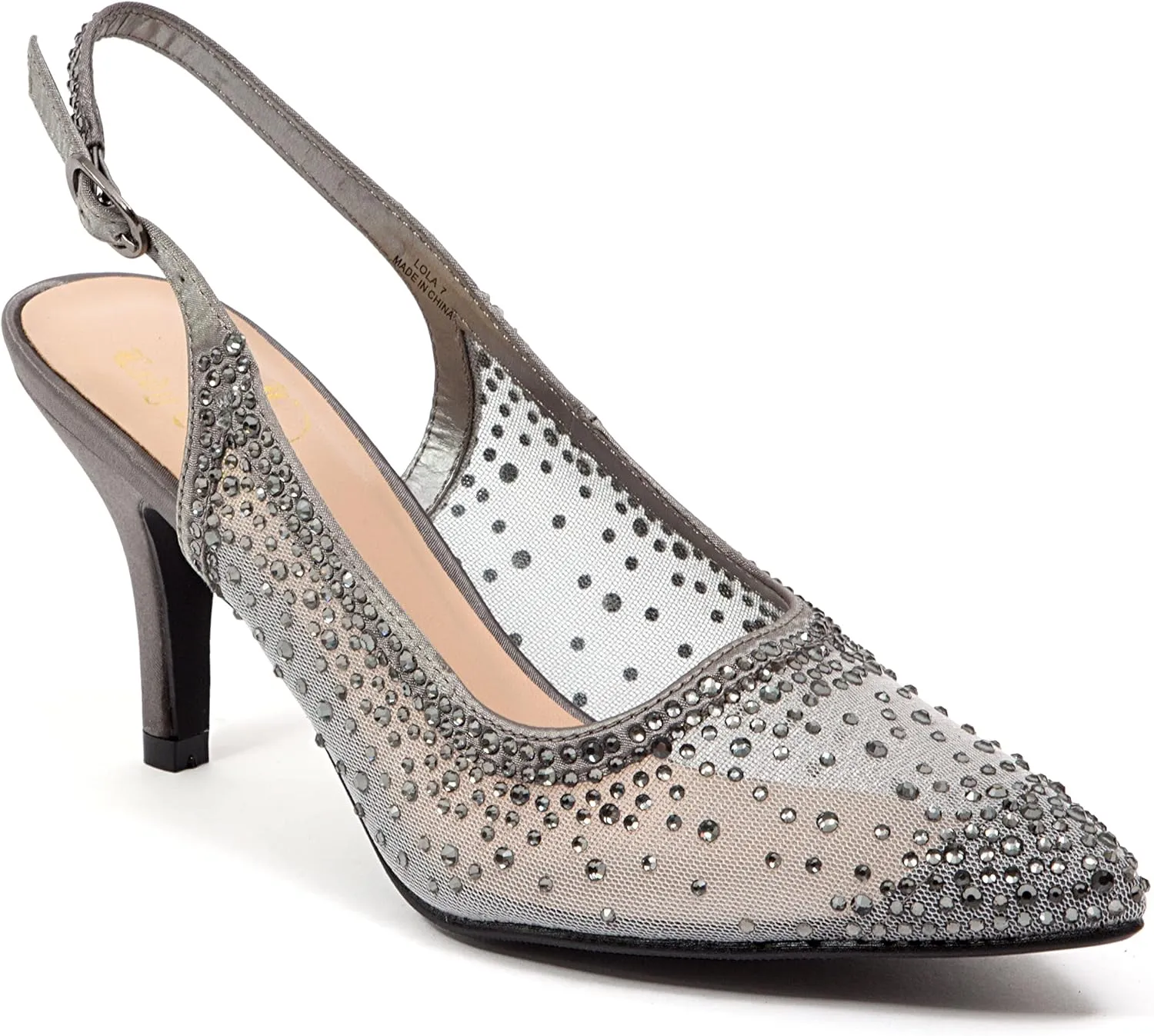 Lola Embellished Pointed Toe Slingback Pump