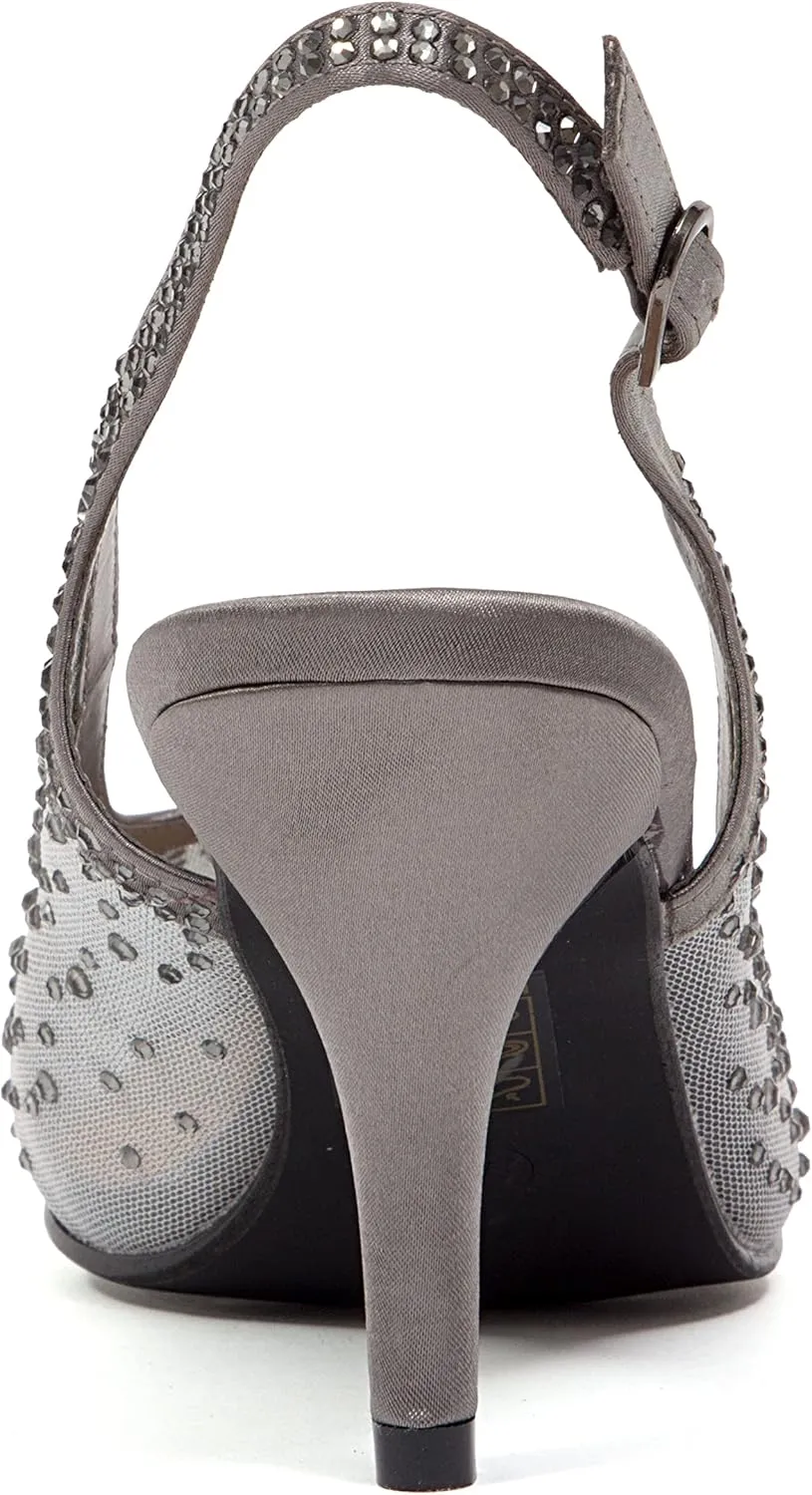 Lola Embellished Pointed Toe Slingback Pump