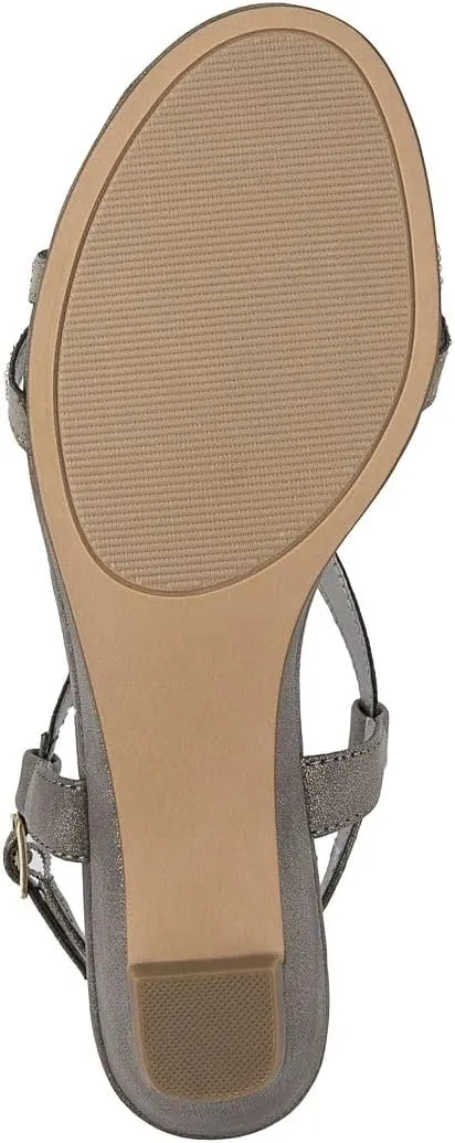 LONDON FOG Womens Macey Demi-Wedge Dress Sandals