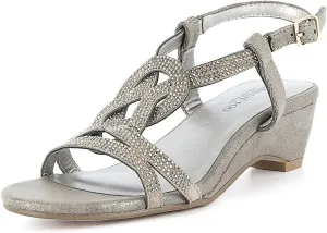 LONDON FOG Womens Macey Demi-Wedge Dress Sandals