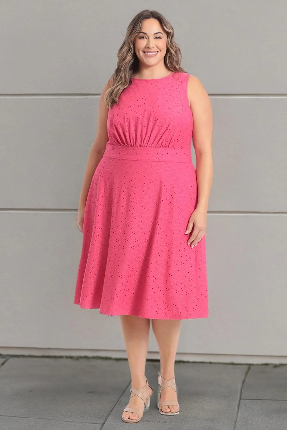 London Times Women's Dresses Inset Waist Midi Dress Career Office Occasion Guest of