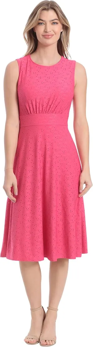 London Times Women's Dresses Inset Waist Midi Dress Career Office Occasion Guest of