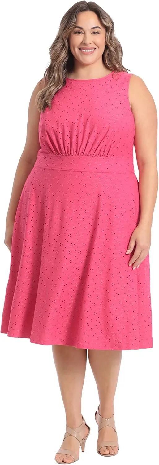 London Times Women's Dresses Inset Waist Midi Dress Career Office Occasion Guest of
