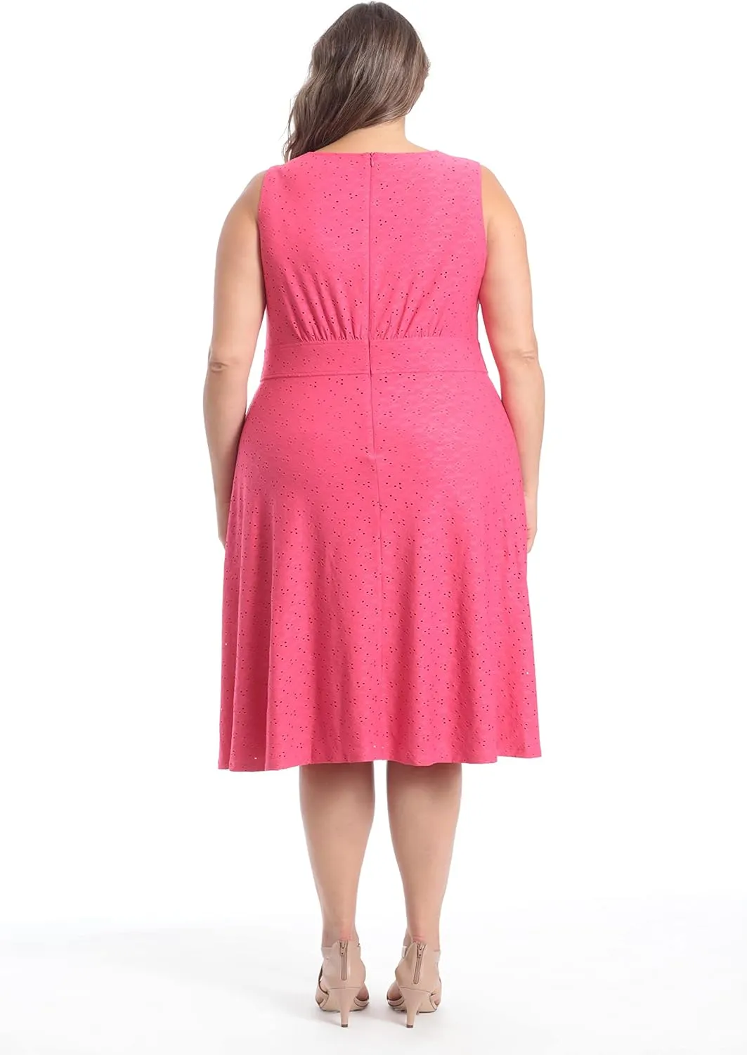 London Times Women's Dresses Inset Waist Midi Dress Career Office Occasion Guest of