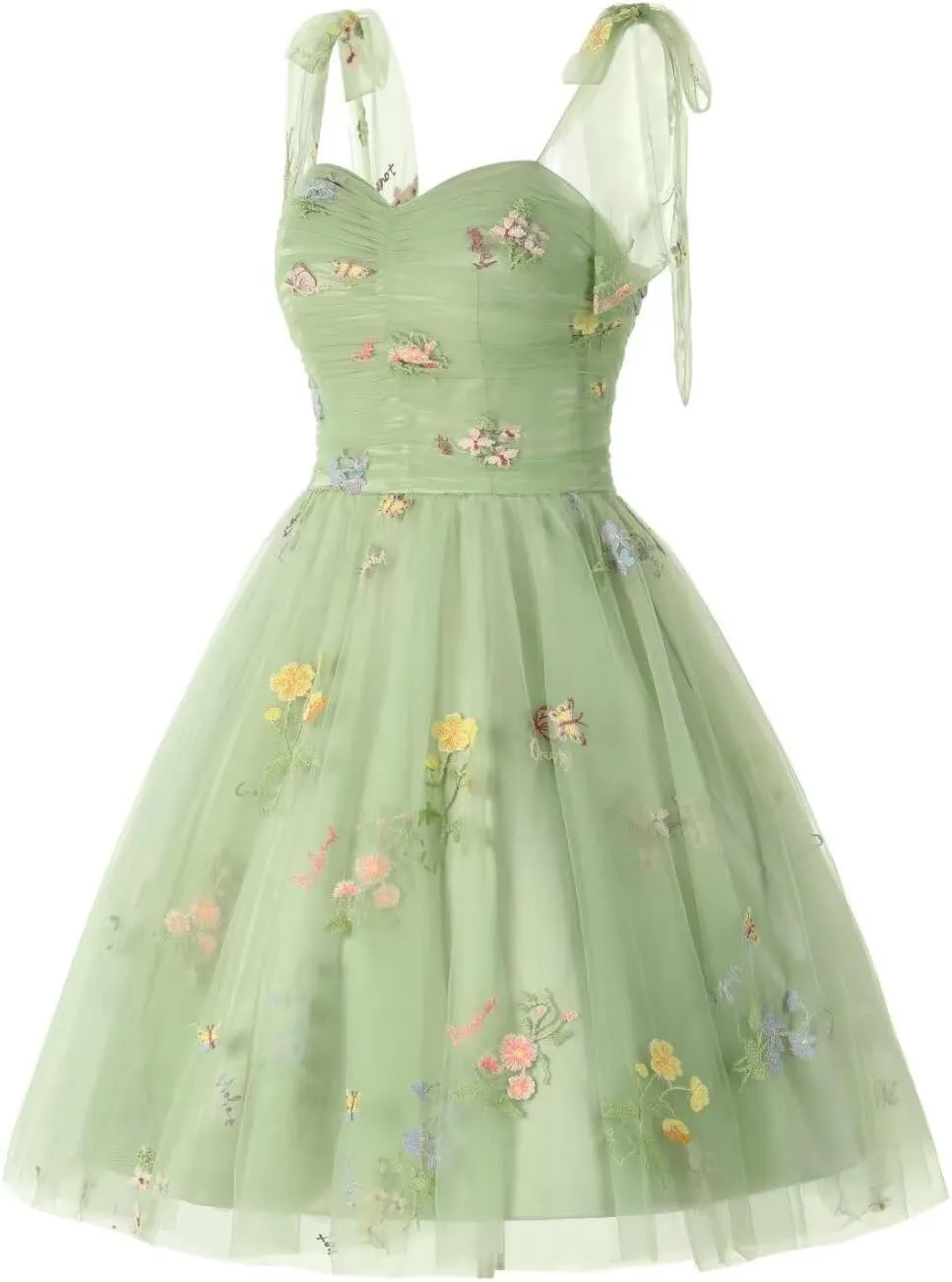 Long Flower Tulle Prom Dresses 2024 Spaghetti Straps Ball Gowns for Women WD204