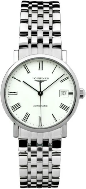 Longines Elegant White Dial Automatic Ladies Steel Watch L4.809.4.11.6