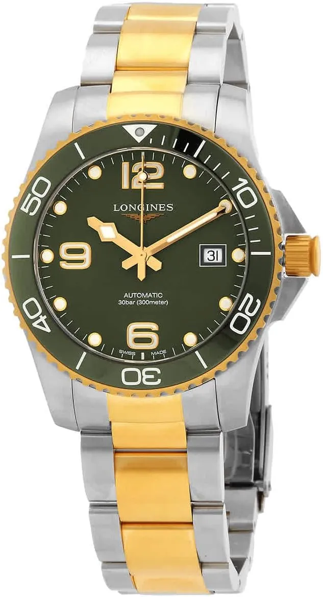 Longines Hydro Conquest Automatic Green Dial Men's Watch L3.781.3.06.7
