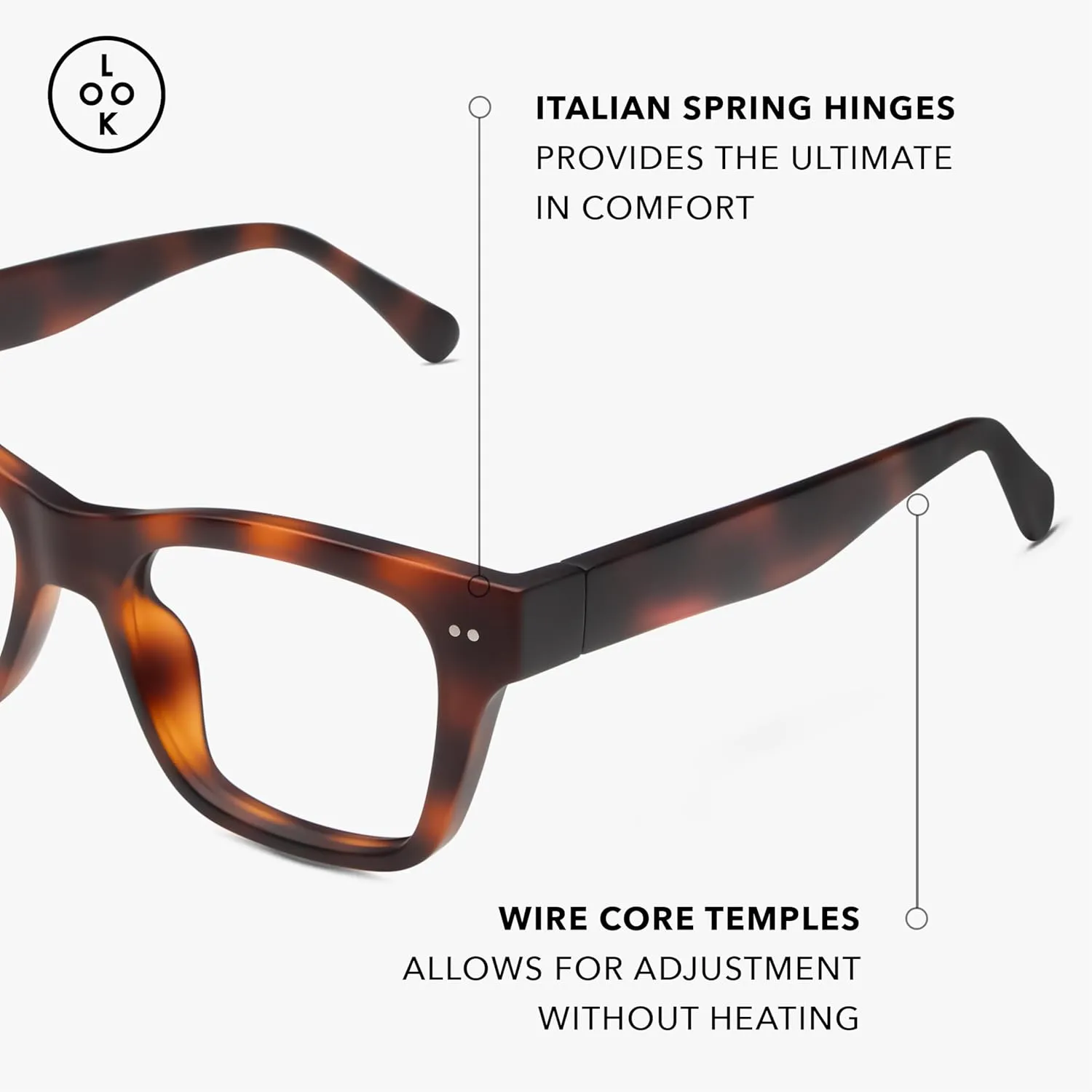 LOOK OPTIC Cosmo Reader-Lightweight Full Magnification Reading Glasses with Scratch-Resistant Anti-Reflective Lenses